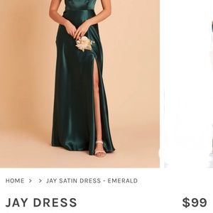 Birdy Grey Jay Satin Emerald Bridesmaid Dress